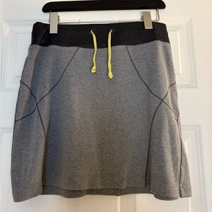 Columbia Gray and Black Mini Skirt with Yellow Drawstrings